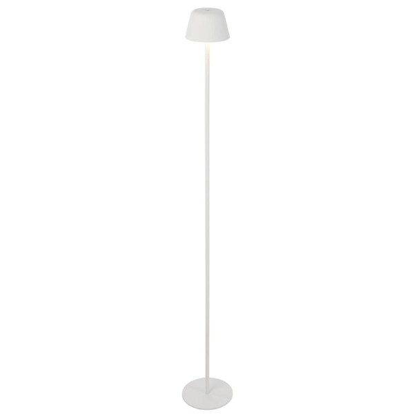 Zurich TFS French White Rechargeable LED Floor Lamp with Touch Switch and 3CCT