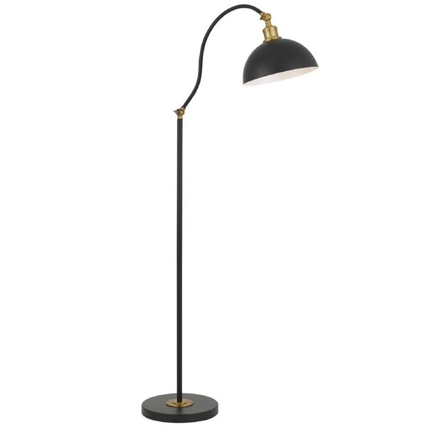 Hamburg TFS Black Satin and Brass Floor Lamp for Modern and Classic Home Styling