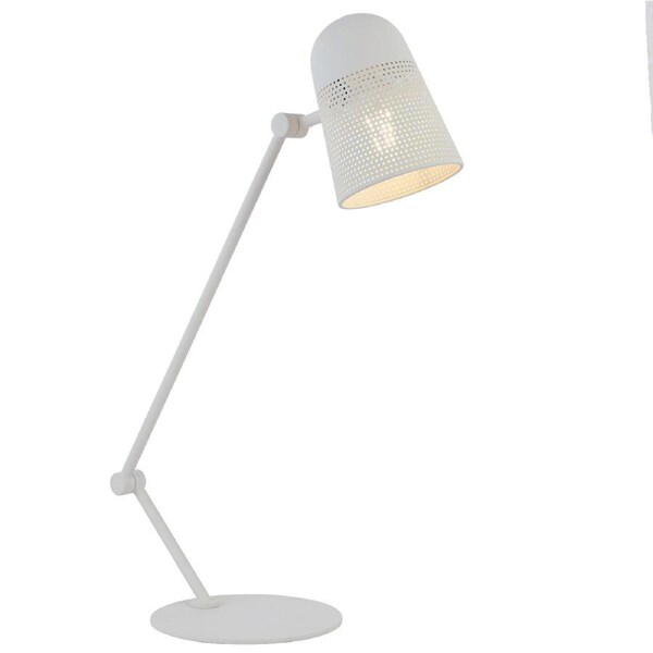 Dusseldorf TFS Off-White Table Lamp with Inline Switch for Clean Modern Styling