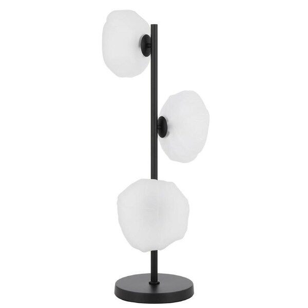 Calais TFS Black Table Lamp with Frosted Glass for Sleek Modern Interior Styling