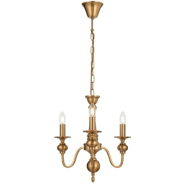 Bellaton TFS Copper Pendant, 3-Light with Smooth Curved Frame