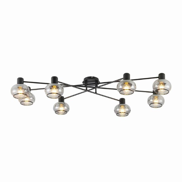 Innsbruck TFS Modern Black Smoke Glass Ceiling Light for Contemporary Spaces