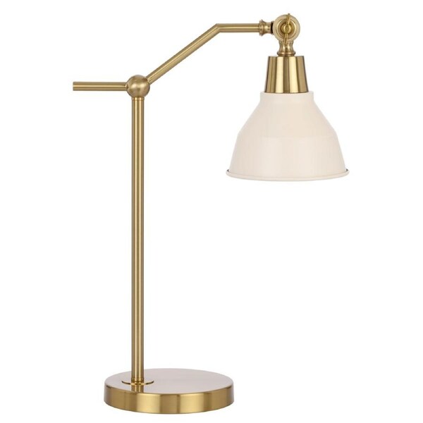Taranto TFS Gold Beige Table Lamp with Inline Switch for Stylish Home Lighting