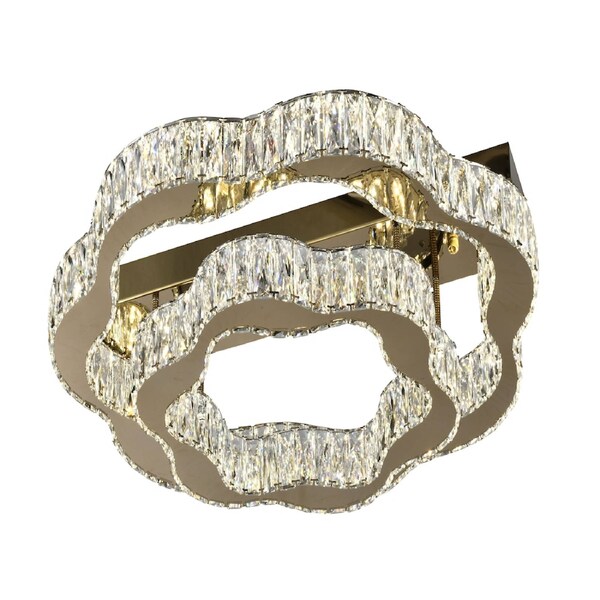 Zanostone TFS Gold 2 Tier LED CTC Pendant with Remote and Adjustable Color Temp