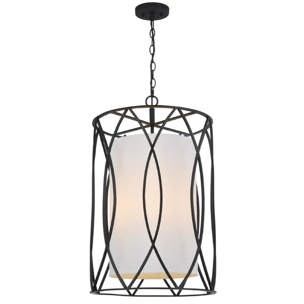 Silhouette TFS Textured Black Pendant with Four Lights for Sleek Contemporary Styling