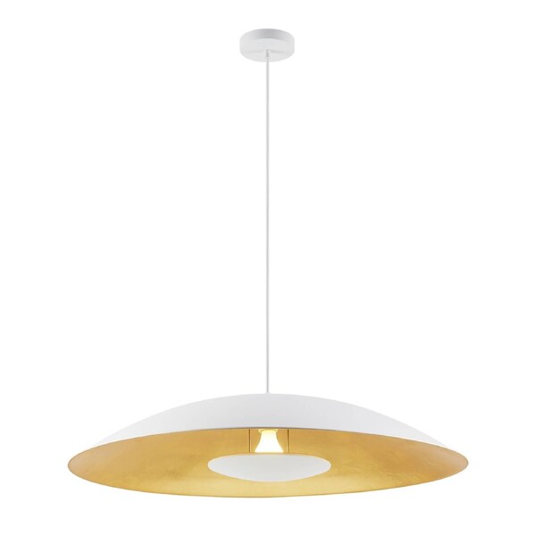 Austin TFS White Sand Pendant with Gold Foil Interior for Elegant Contemporary Decor