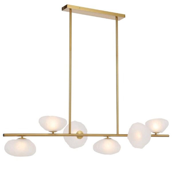 Versailles TFS Antique Gold Pendant with Frosted Glass for Luxurious Dining Rooms