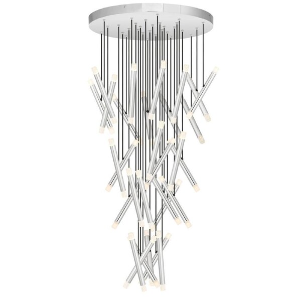 Espoo TFS Large Chrome LED Pendant with Sleek Circular Design for Modern Homes