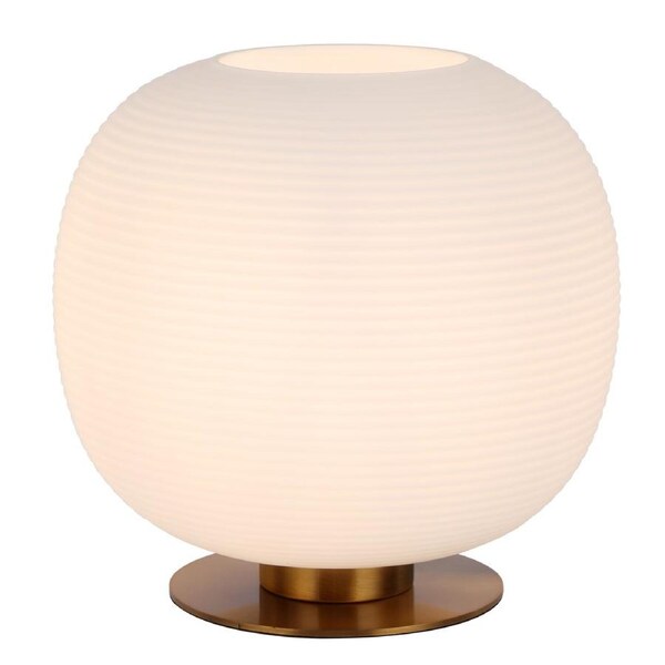 Leon TFS Antique Gold Table Lamp with Opal Matt Glass for Soft Warm Ambient Light