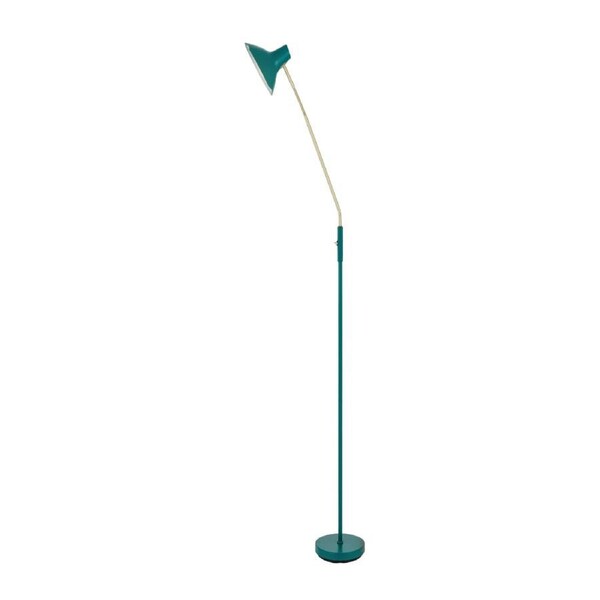 Rivawood TFS Green and Brass Floor Lamp with Green Rocket Switch for Modern Spaces
