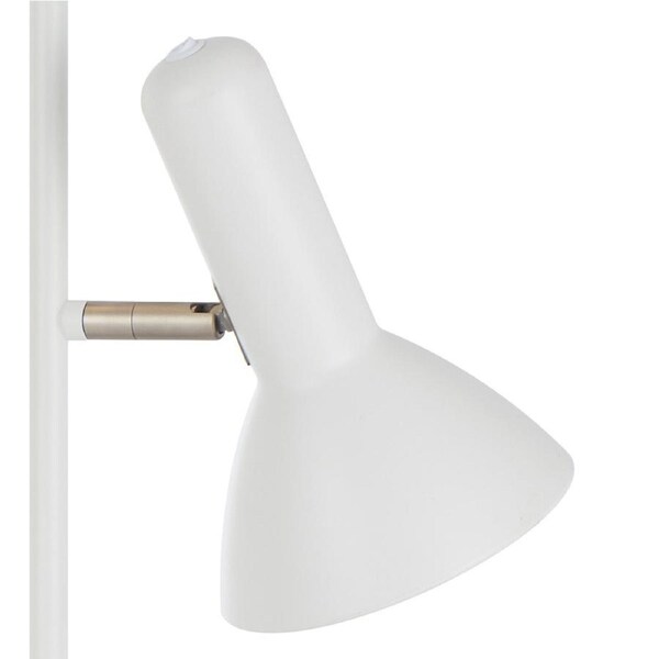 Zanomont TFS White Two-Light Floor Lamp with Adjustable Headlight Design