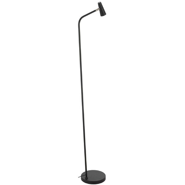 Cascais TFS Black LED Floor Lamp with 3-Step Touch Dimmer for Modern Interiors