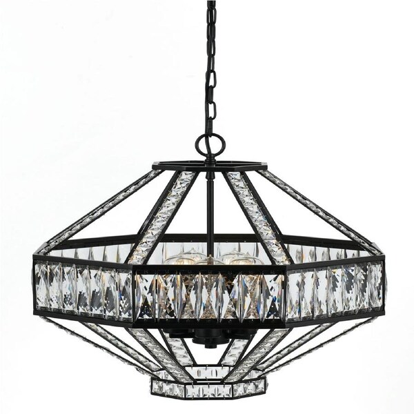 Berlin TFS Bronze Pendant with Clear Crystals for Luxurious Dining or Lounge Spaces