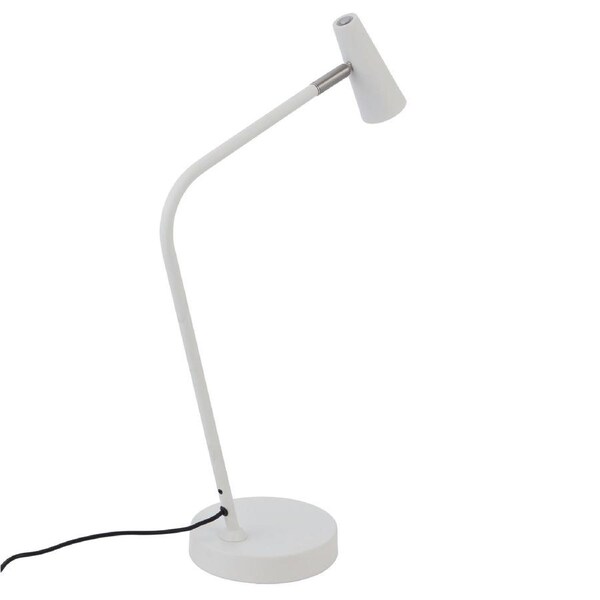 Cannes TFS Off-White LED Table Lamp with 3-Step Touch Dimmer for Cozy Modern Decor