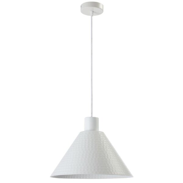 Amalfi TFS 32cm White Satin Pendant Light with Sleek Modern Minimalist Design