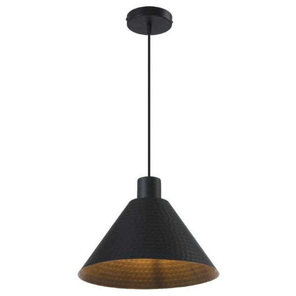 Genoa TFS 32cm Black Satin Pendant Light with Sleek Modern Minimalist Design