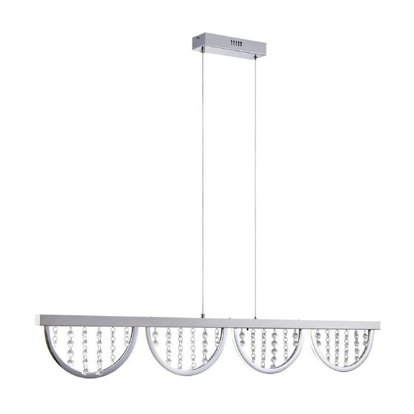 Amiens TFS Elegant Crystal Pendant Light with Color-Changing LED Ambience