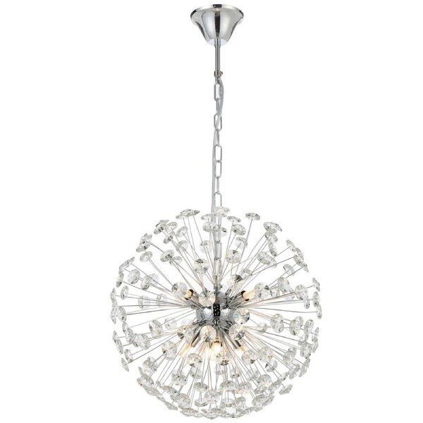 Salamanca TFS Chrome Crystal 8 Light Pendant with 2m Chain for Luxe Spaces