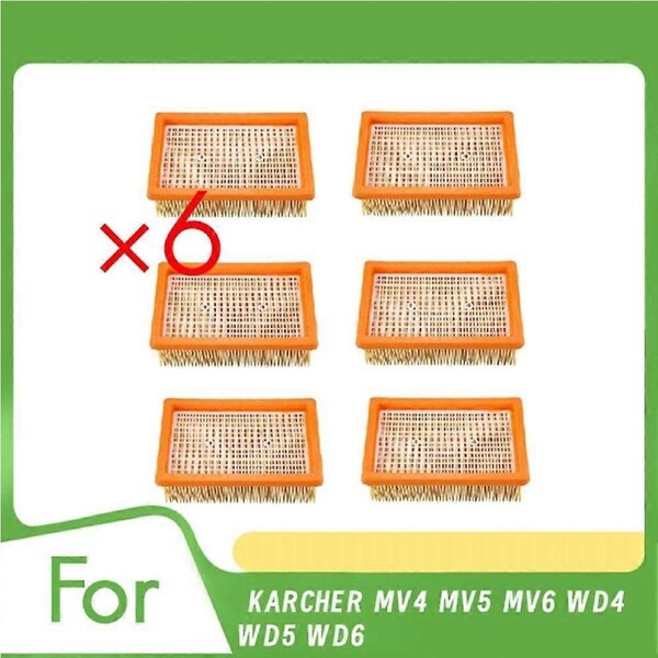6 PCS 2.863-005.0 Hepa Filter for MV4 MV5 MV6 WD4 WD5 WD6 Vacuum Cleaner Wet and Dry Vacuum Cleaner Filter