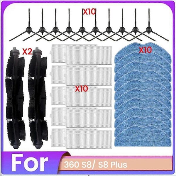 32PCS Brush Filter and Mop Cloth Set for 360 S8 S8Plus