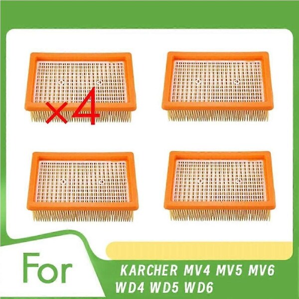 4 PCS 2.863-005.0 Hepa Filter for MV4 MV5 MV6 WD4 WD5 WD6 Vacuum Cleaner Wet and Dry Vacuum Cleaner Filter