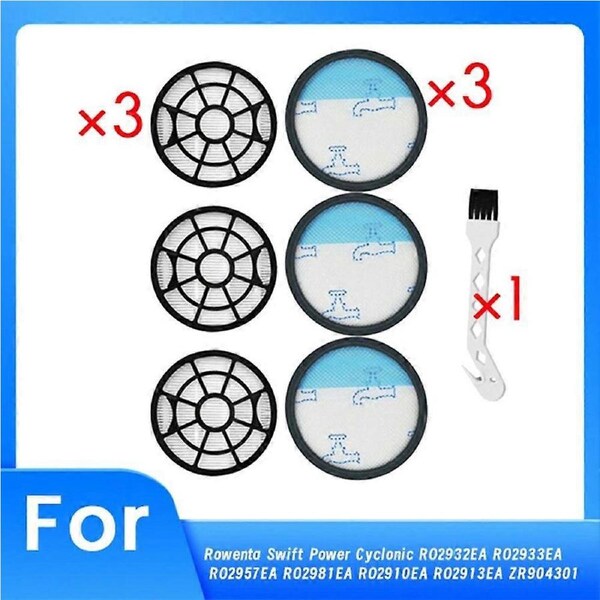 Filter with Cleaning Brush for Swift Power Cyclonic RO2932EA RO2933EA RO2957EA RO2981EA RO2910EA RO2913EA