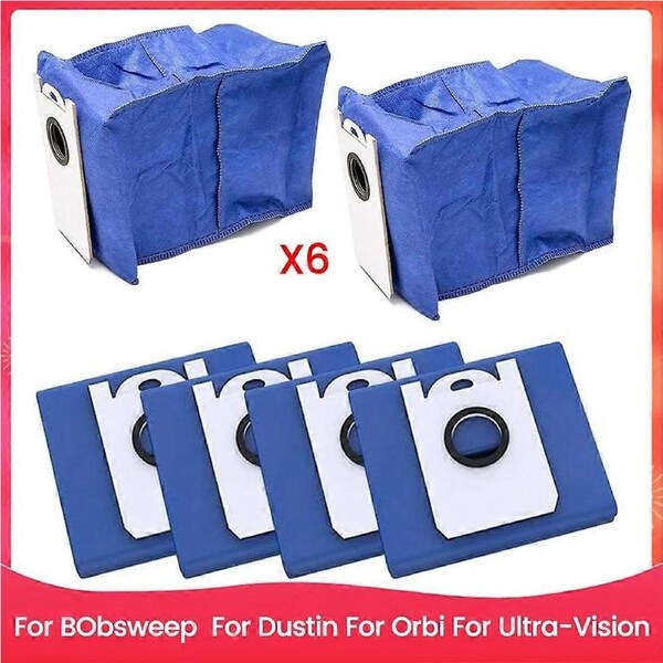 Large Capacity Dust Bags for BObsweep for Dustin for Orbi for Ultra-Vision Vacuum Cleaners, Disposable Canister Bags