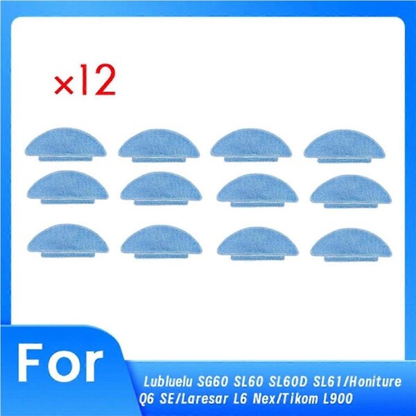 12 Pcs Cleaning Rag for SG60 SL60 SL60D SL61/ L6 Nex/ L900 Robot Vacuum Cleaner Parts Replacement