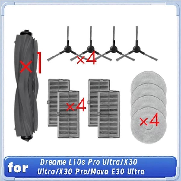 13 Pcs for L10s Pro Ultra Heat/X30 Ultra/X30 Pro/ E30 Ultra Robot Vacuum Cleaner Sweeper Accessories