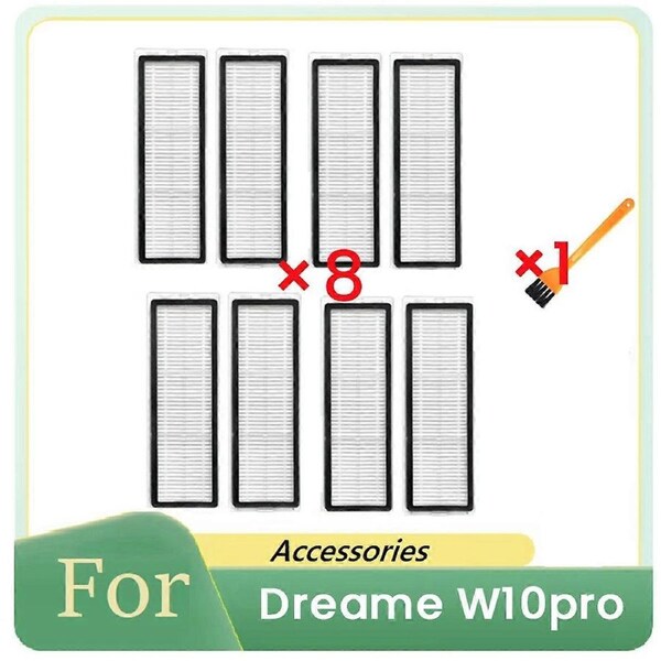 9 PCS HEPA Filter with Cleaning Brush for W10pro Robot Vacuum Cleaner Parts Replacement