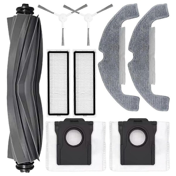 Replacement Kit Accessories for D10 Plus Gen 2/RLD32GD Robot Vacuum Parts Main Side Brush HEPA Filter Mop Bags