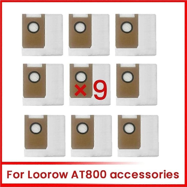 9 Pcs Dust Bags for Loorow AT800 Sweeper Accessories Built to Last and Work Well