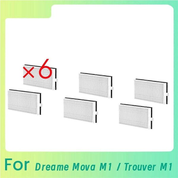 6 Pcs Cleaner Filter for M1 / Trouver M1 Filter Cleaner Parts Replacement Sweeping Robot Accessories