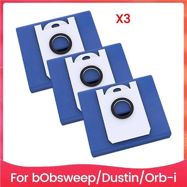Replacement Dust Bags for BObsweep for Dustin and -I Robot Vacuum Cleaners, Vacuum Canister Bags Large Capacity 3pcs