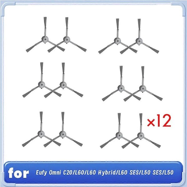12 Pcs Side Brush for Omni C20, L60 Robot Vacuum