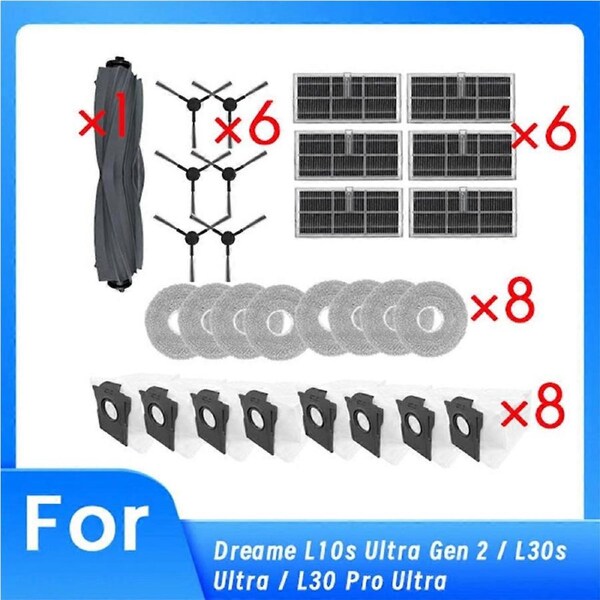29 Pcs for L10s Ultra Gen 2 Robot Vacuum Main Side Brush