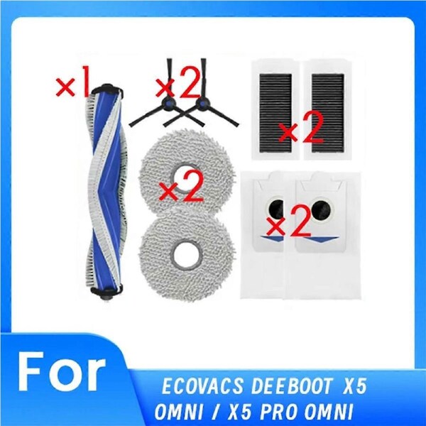 9 Pcs for Ecovacs Deeboot X5 Omni Sweeper Accessories