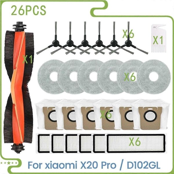 For Xiaomi Robot Vacuum X20 Pro / D102GL Vacuum Parts Accessories