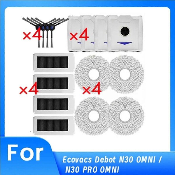 16 Pcs for Ecovacs Vacuum Cleaner Replacement Brush Kit