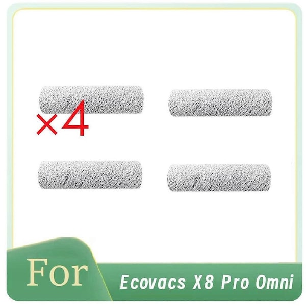 4 Pcs Roller Rag for Ecovacs X8 Pro Omni Sweeper Accessories Enhanced