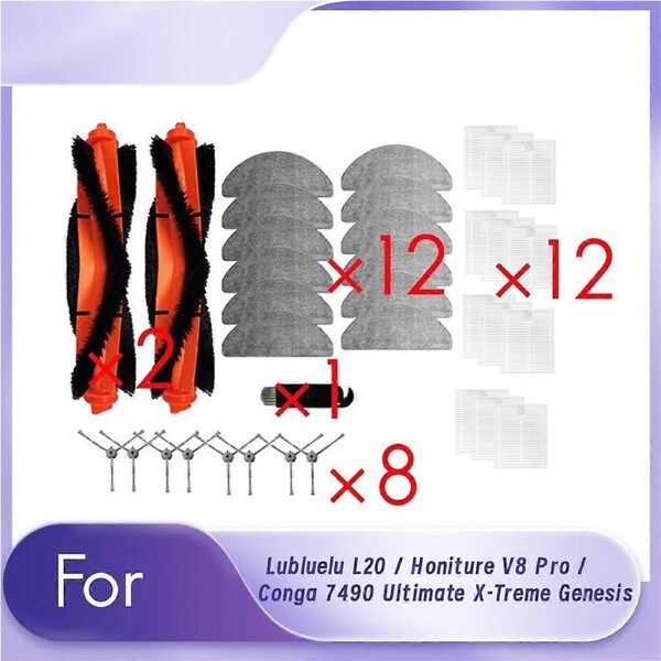 35Pcs for L20 / V8 Pro / 7490 Ultimate X-Treme Sweeping Robot Cleaner Parts Replacement
