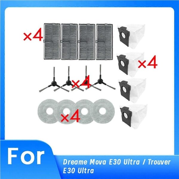 16 Pcs for E30 Ultra / Trouver E30 Ultra Sweeping Robot Cleaner Parts Replacement