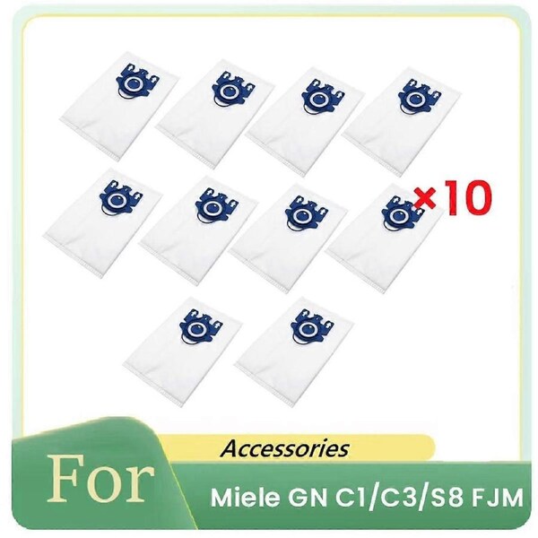 10 Pcs Dust Bags for GN C1/C3/S8 FJM Sweeper Accessories Cleaner Parts Replacement