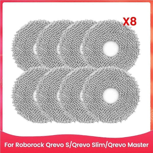 8PCS Mop Pad for Qrevo S Qrevo Slim Qrevo Master Robot Vacuum Cleaner Mop Cloth Replacement Parts
