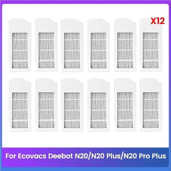 12PCS Hepa Filtes for N20/N20 Plus/N20 Vacuum Attachments Replacement Parts Washable Filter