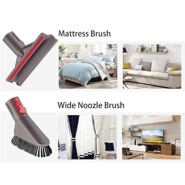 Replacement Attachment Kit for V15 V12 V11 V10 V8 Absolute Detect Cyclone Vacuum Crevice Brush Tools