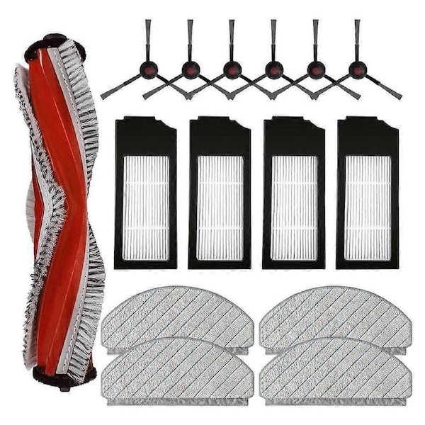 Replacement Accessories Kit for C12 Robot Vacuum Cleaner, Main Brush, Side Brush, HEPA Filter, Mop Pad
