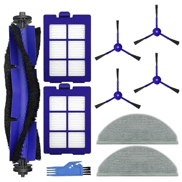 10pcs for RoboVac X8 & X8 Hybrid Vacuum Cleaner Accessories Main Side Brush HEPA Filter Mop Cloth