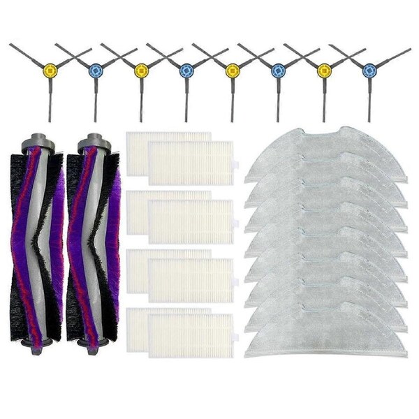 26PCS for M9 / NERE10s E10S / ETA PRO 6241 Robot Vacuum Replacement Main Side Mop Cloth Filter Parts