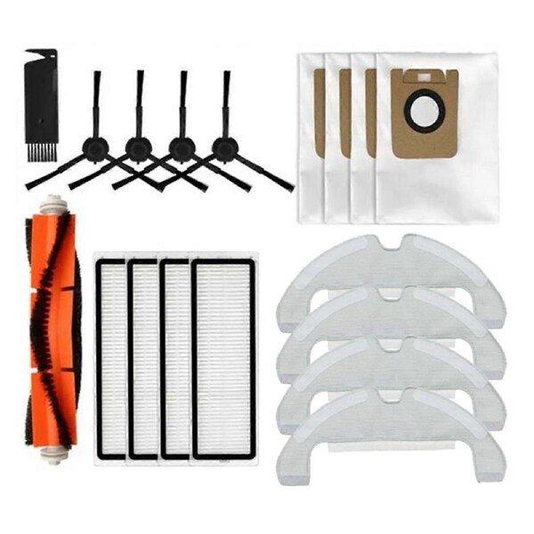 18PCS Accessories Kit for D10S Plus / RLS6AD Robot Vacuum Cleaner Main Side Brushes Filter Mop Cloth Dust Bags